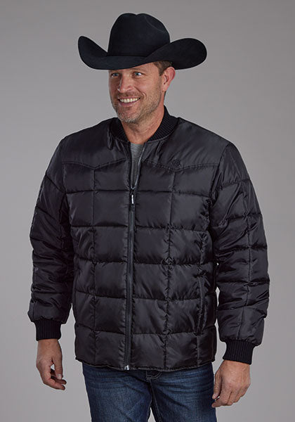 Mens Black Poly Coat