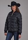 Ladies Poly Filled Black Jacket