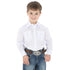 Youth White LS Western Snap Shirt