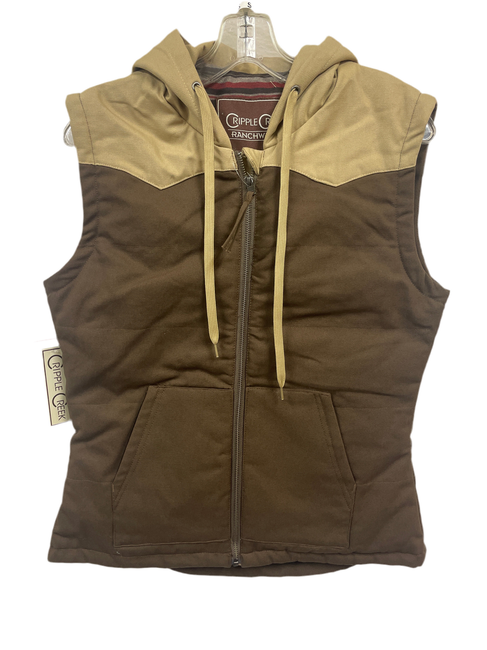 Ladies Brown Cripple Creek Concealed Carry Ranch Vest