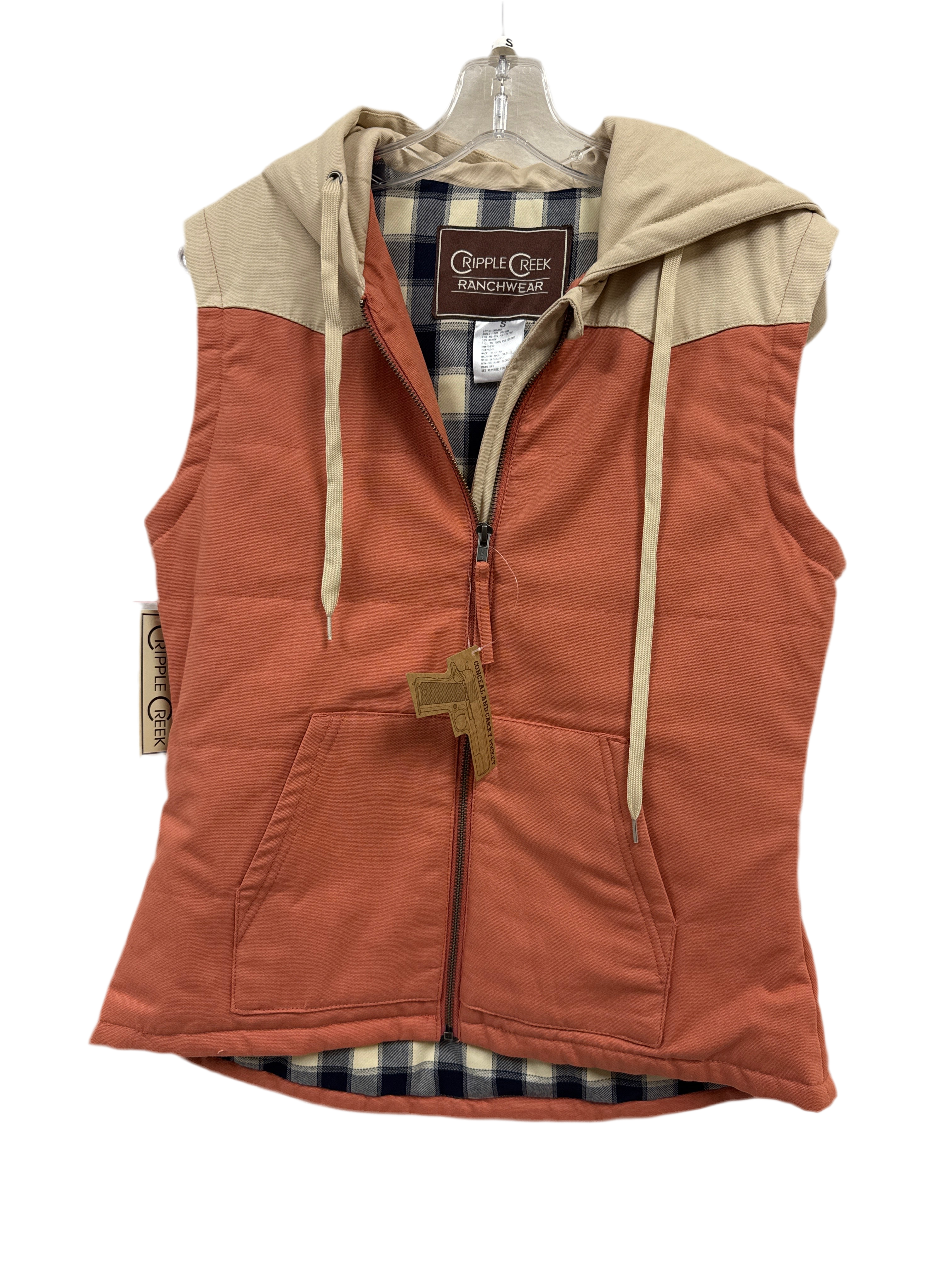 Ladies Coral Cripple Creek Concealed Carry Ranch Vest